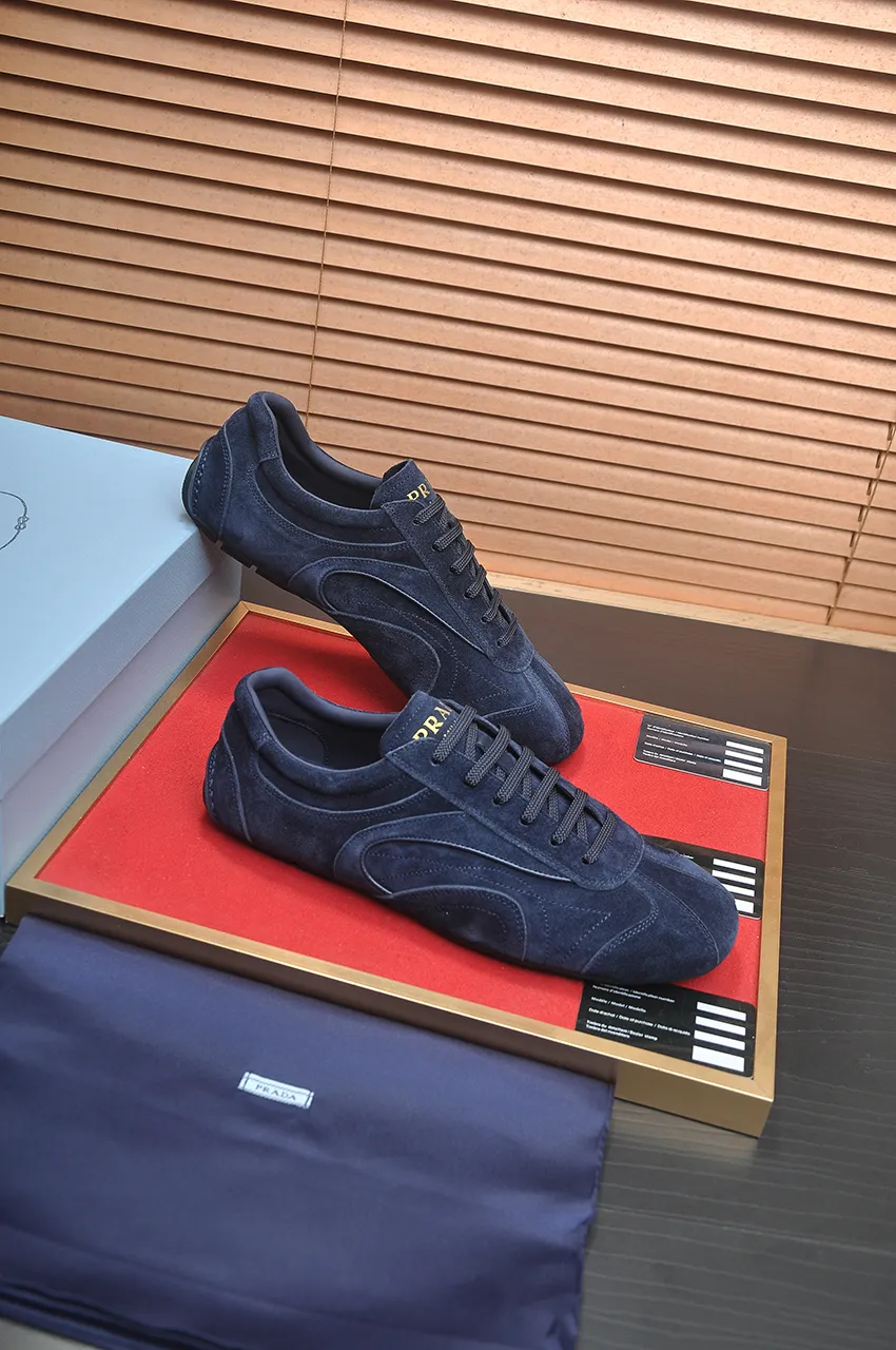 Men's shoes 💰560💶【PRADA】Prada casual shoes for couples, originally developed 1:1, made of high-mercerized cowhide with imported cowhide, silk sheepskin lining, rubber outsole, comfortable and soft on the feet, size for women: 35 to 40. Male 38 to 48💰🔥🔥🔥🔥🔥